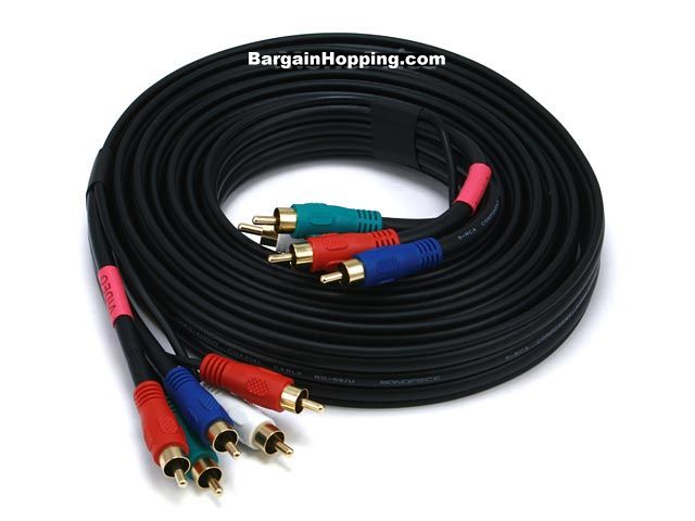 10' (RG-59/U) 5-RCA Component Video/Audio Coaxial Cable